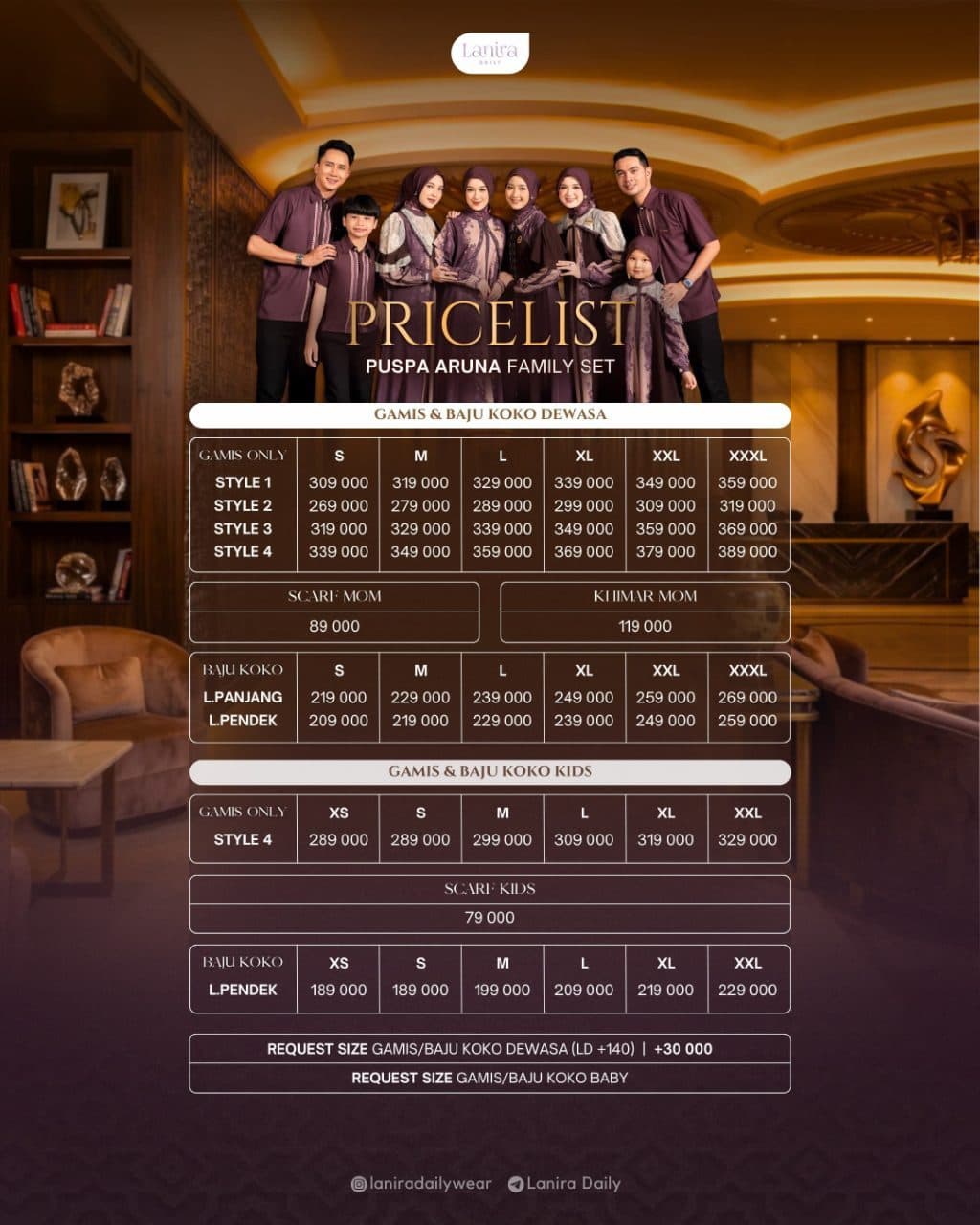 PUSPA ARUNA FAMILY SET