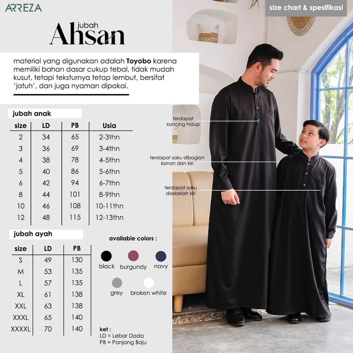 Koko Anak Jubah Ahsan By Arreza