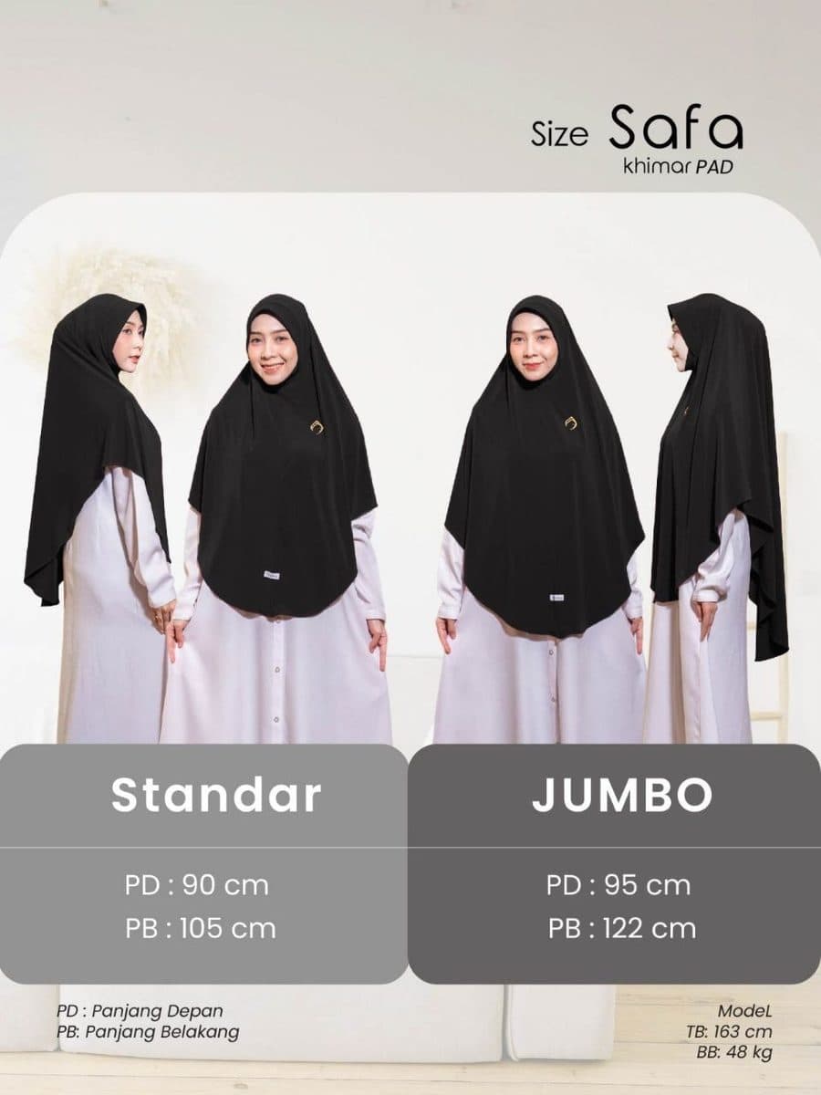 Jilbab Dewasa Safa Khimar Pad By Audina