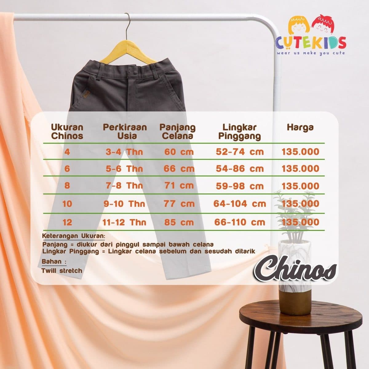 Celana Anak Chinos By Cutekids