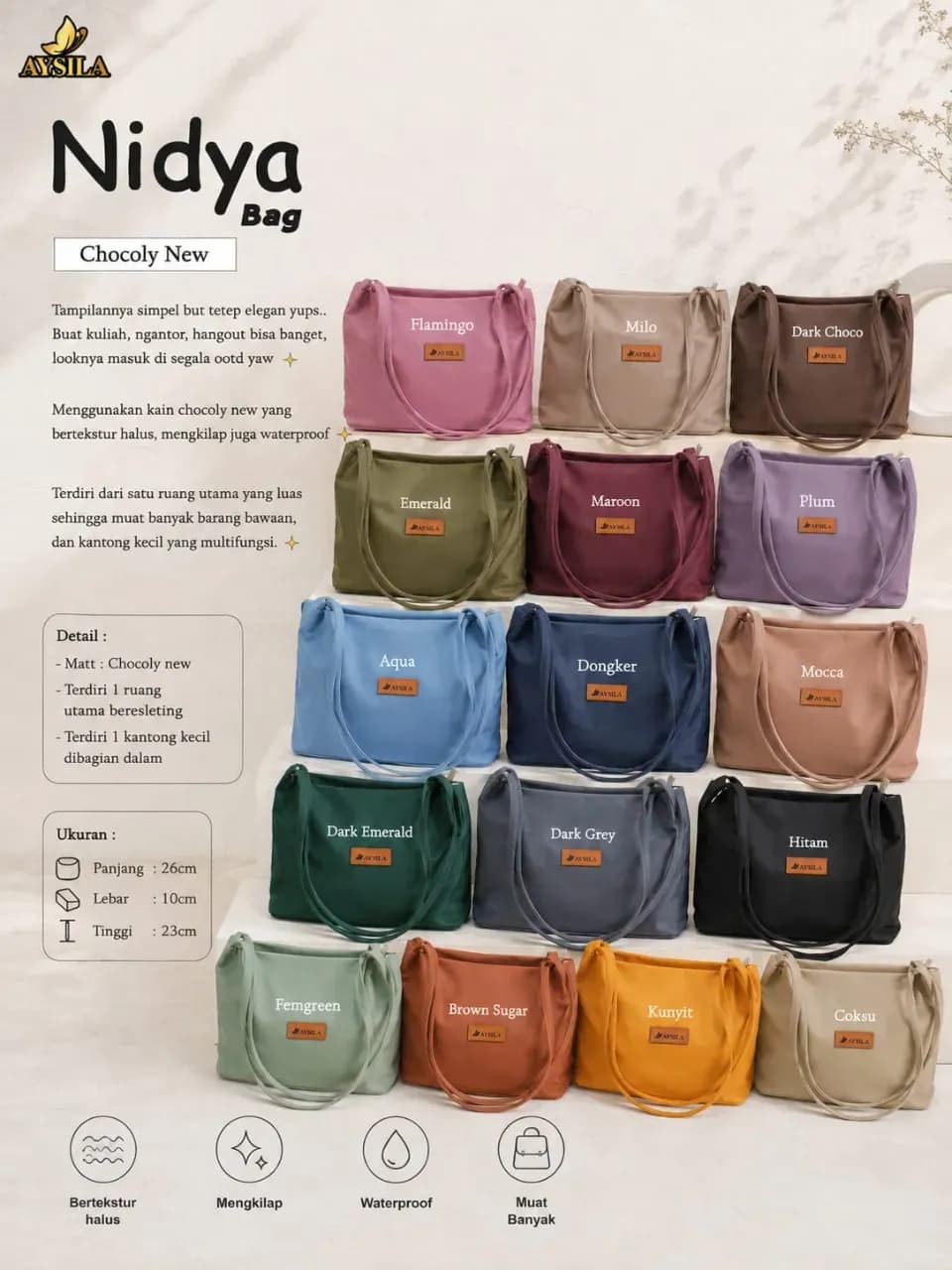 VIENA BACKPACK, NINDYA BAG, ELOISE BAG