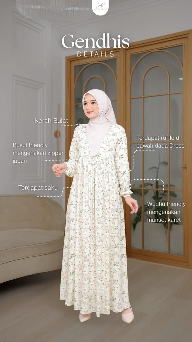 Gamis Dewasa Gendhis Dress By Mayuna