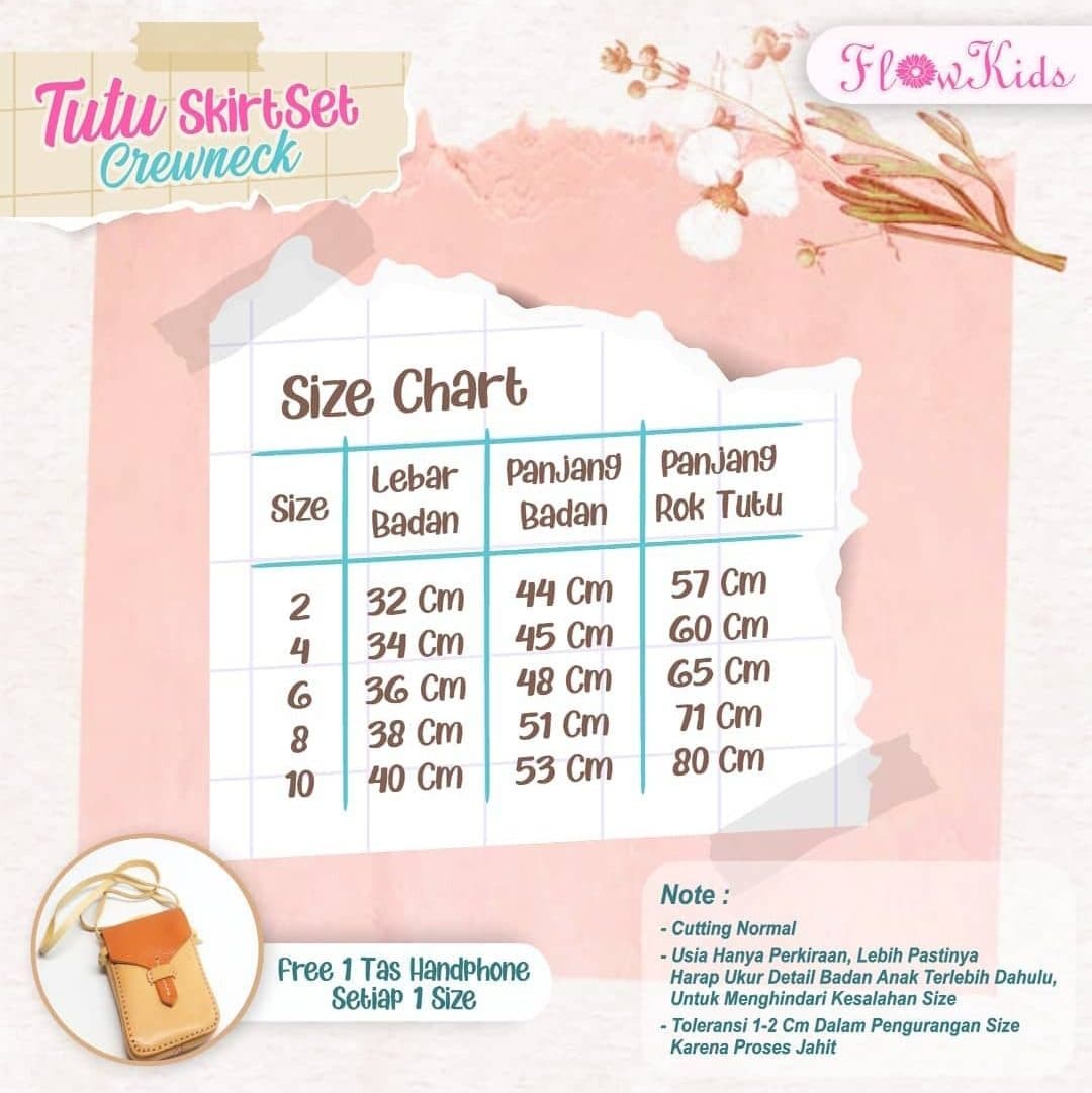 Setelan Anak Tutu Skirt Set By Flowkids