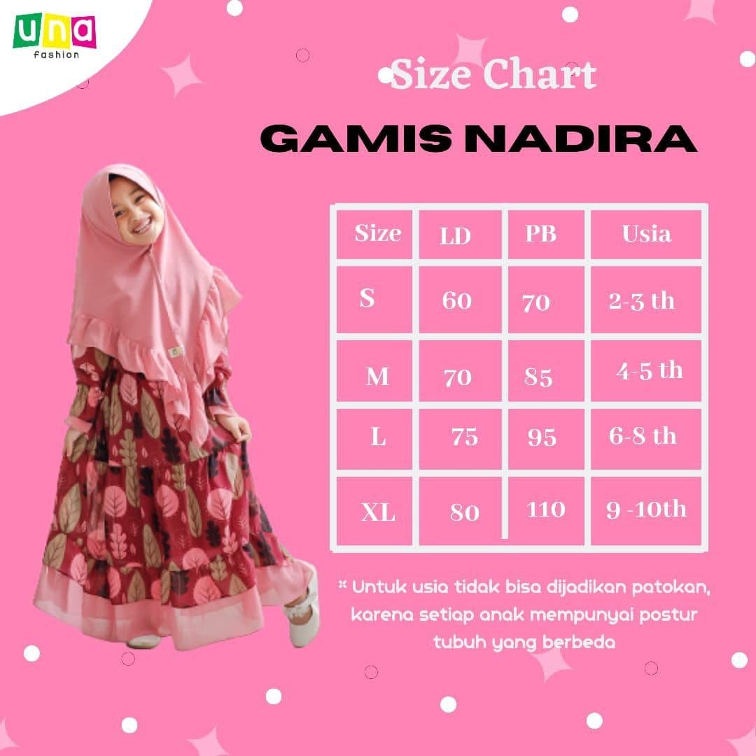 Gamis Anak Nadira By Una Fashion