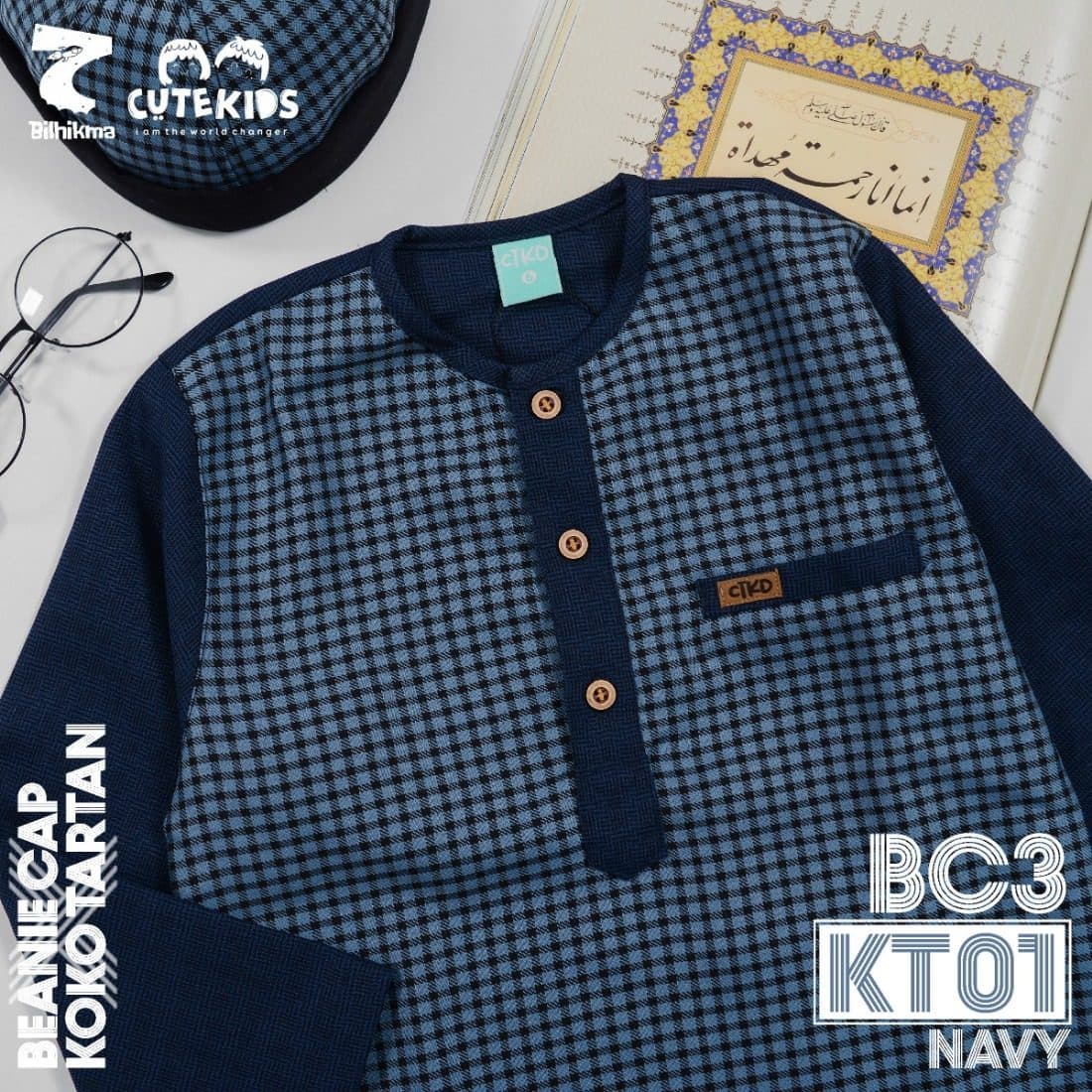 Koko Anak Tartan + Beanie Cap By Cutekids