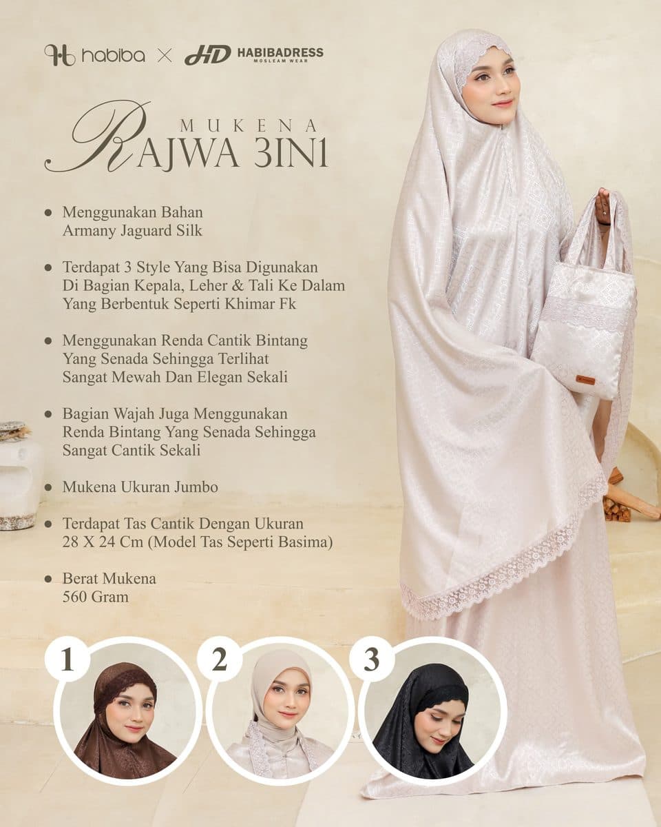 MUKENA RAJWA 3IN1, NAJWA 2IN1 BATCH 4