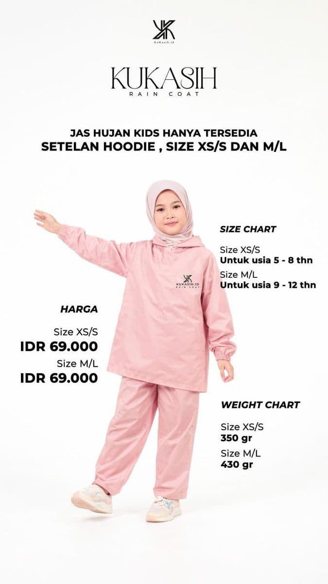 Jas Hujan Kukash Rain Coat By Kukasih