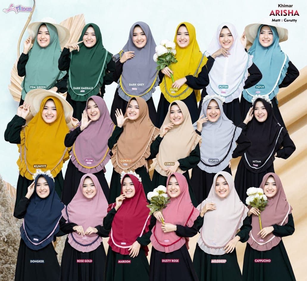 Jilbab Dewasa Khimar Arisha By Ainun