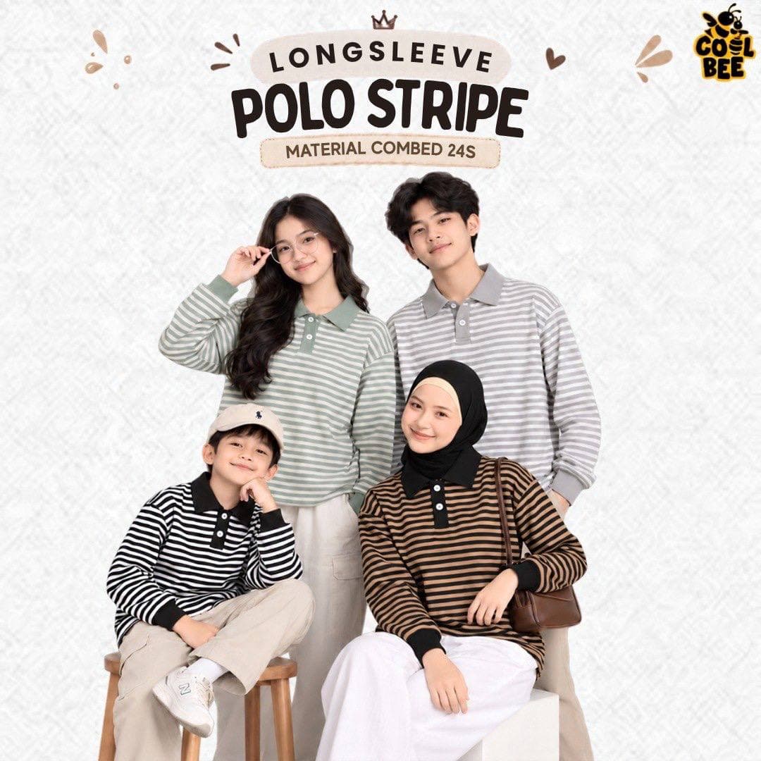Longsleeva Polo Stripe by Cool Bee BBK