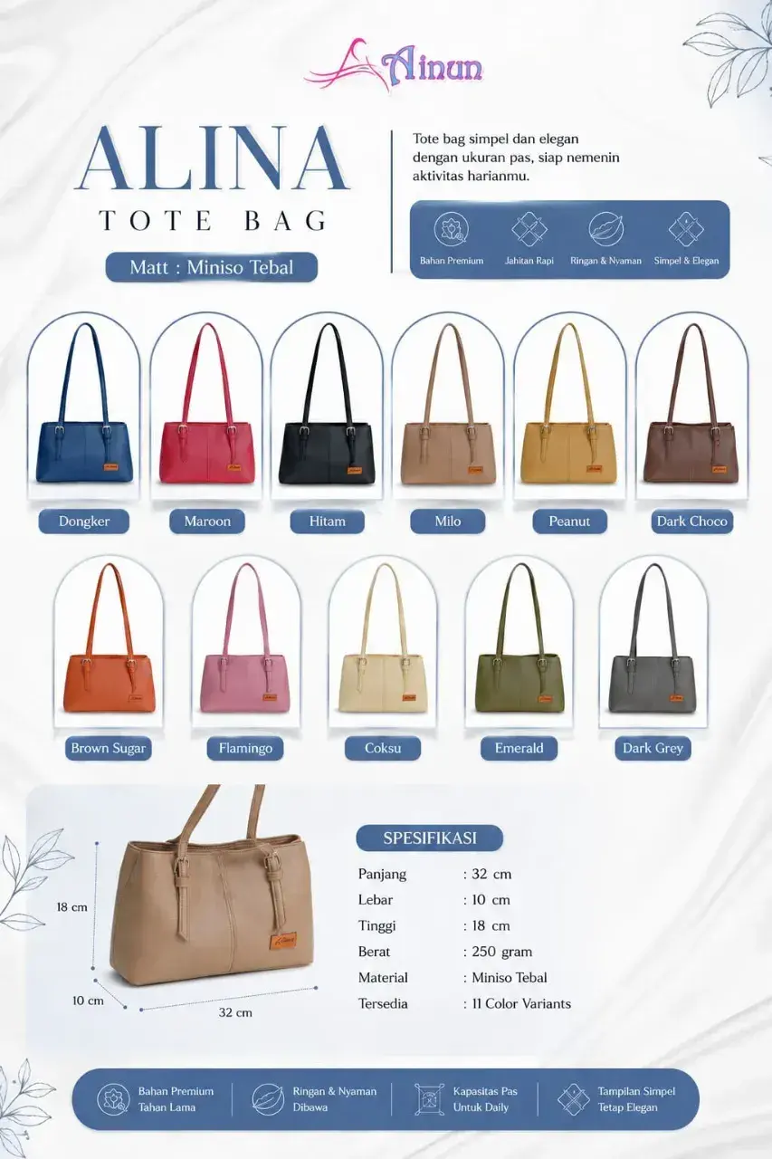 RAHZELL BAG, ALINA TOTEBAG, POUCH MARLIN, GANCI LILAC ALPHABET