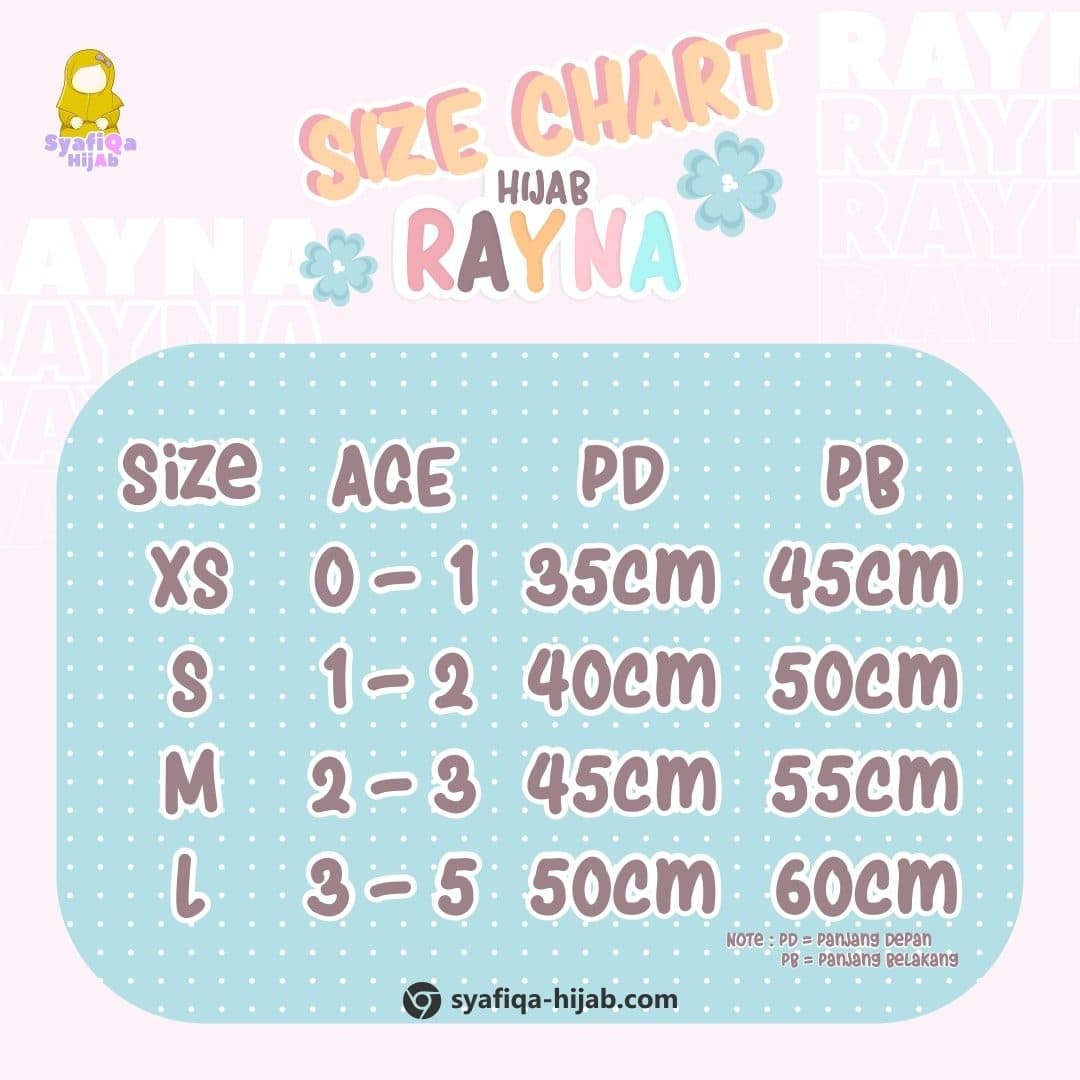 Jilbab Anak Hijab Rayna By Syafiqa