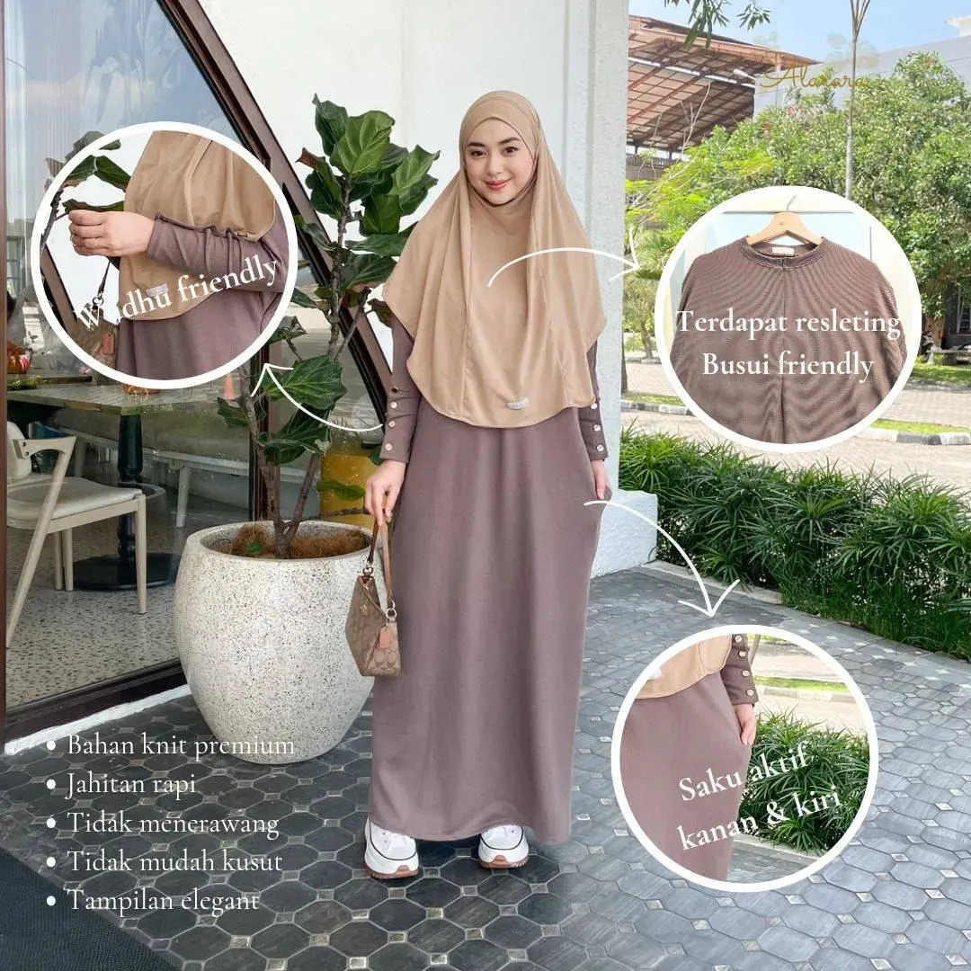 SALSABILA ABAYA BATWING, SAQEENA FRENCH DAILY