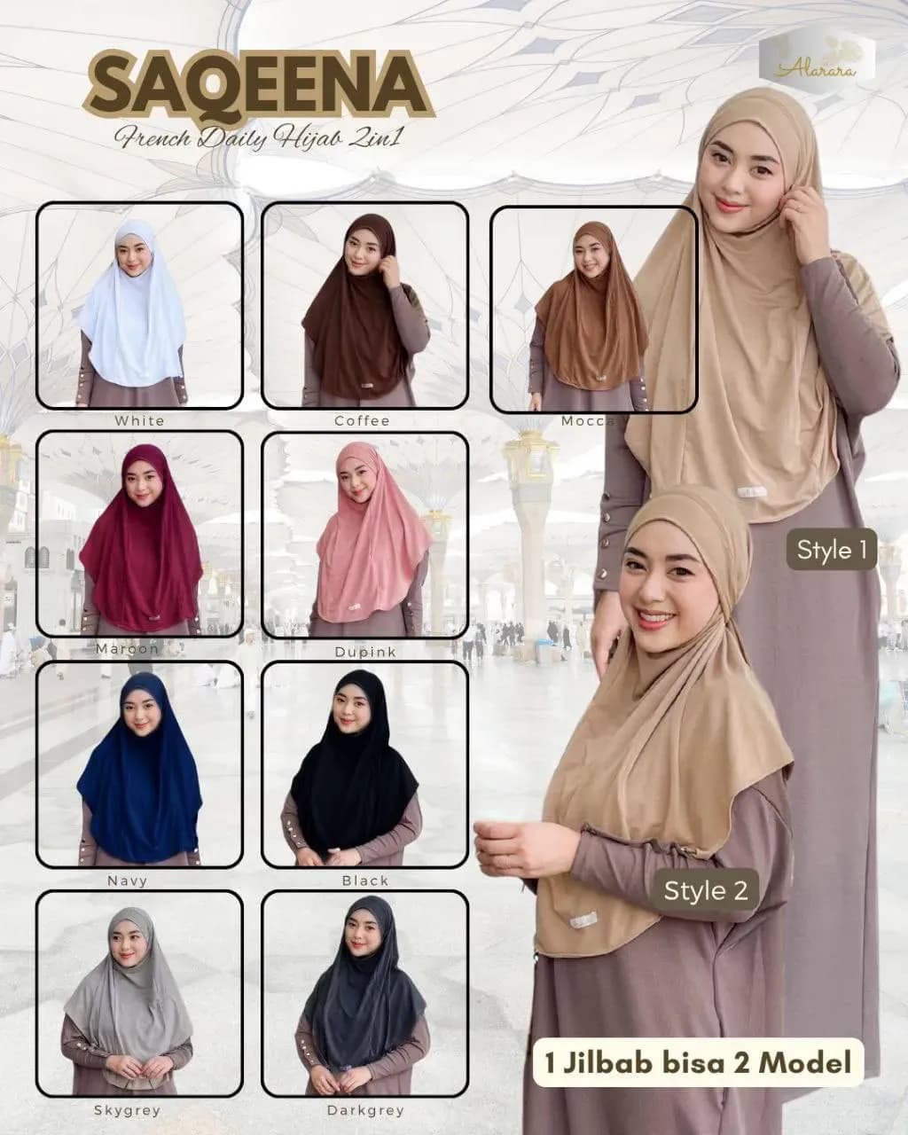 SALSABILA ABAYA BATWING, SAQEENA FRENCH DAILY