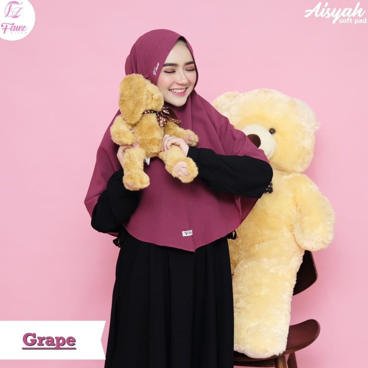 Jilbab Dewasa Bergo Aisyah Soft Pad By Fauz