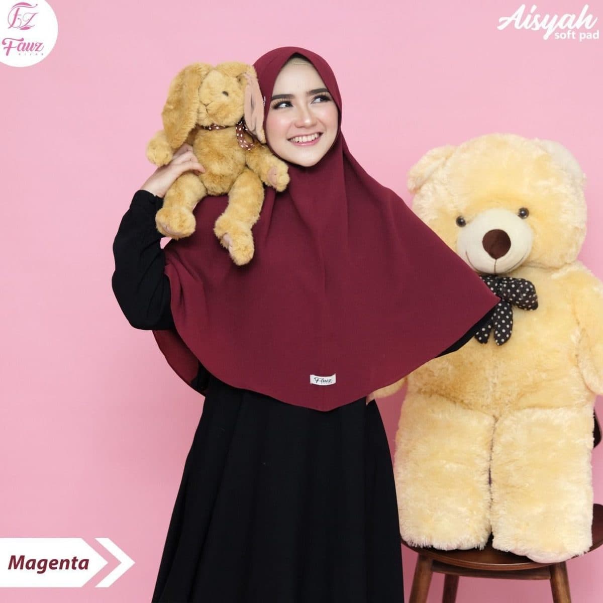Jilbab Dewasa Bergo Aisyah Soft Pad By Fauz