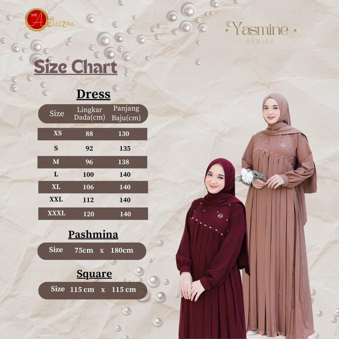 Jilbab Dewasa Yasmine Pashmina By Alietha