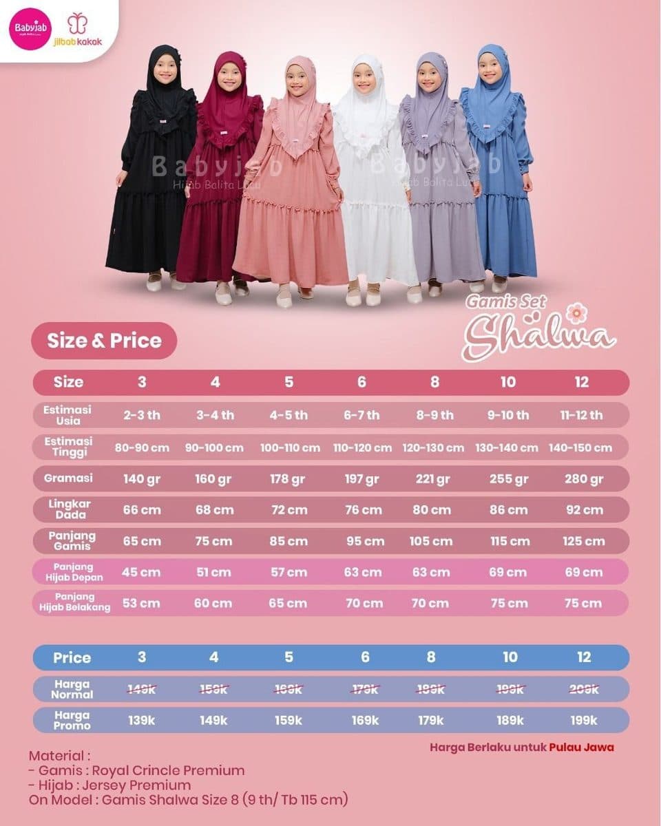 Gamis Anak Putih Shalwa By Babyjab