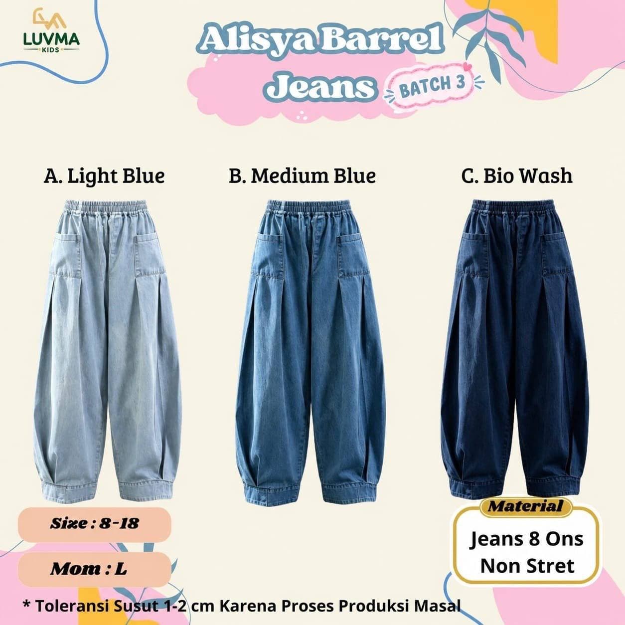 Alisya Barrel Jeans B3 by Luvma BBK