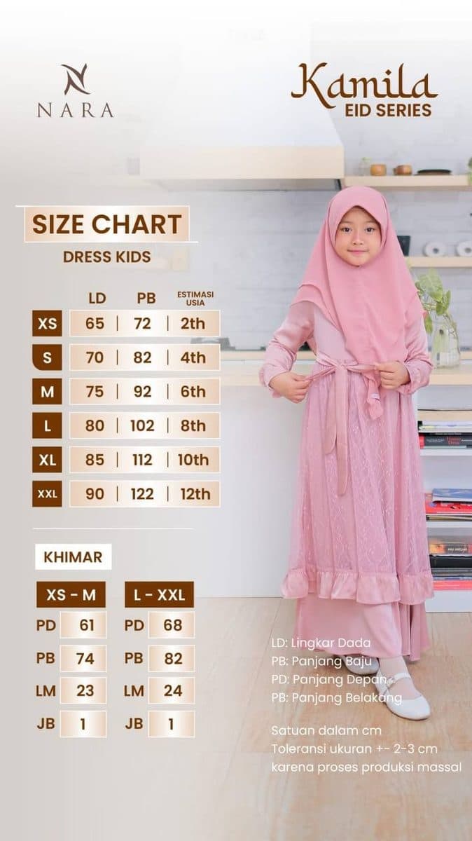 Gamis Anak Sarimbit Kamila Eid By Nara