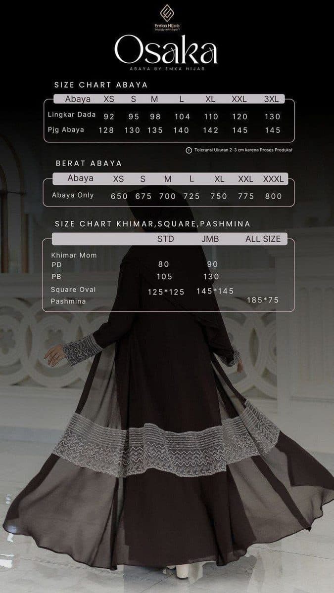 Gamis Dewasa Osaka Dress By Emka Hijab