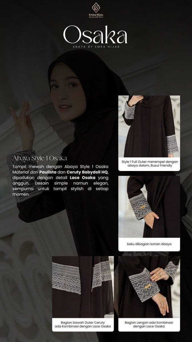 Gamis Dewasa Osaka Dress By Emka Hijab
