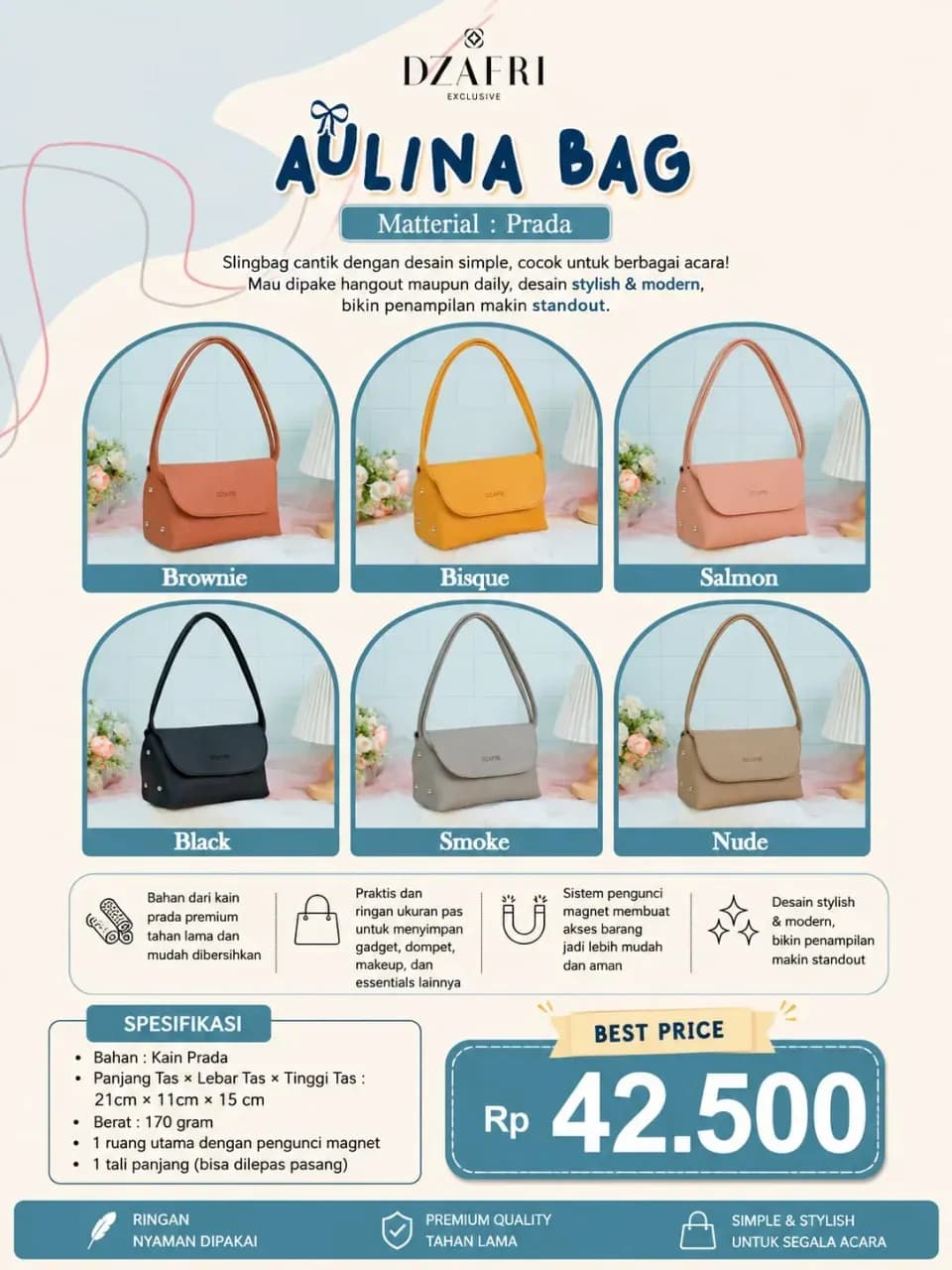 AULINA BAG, DEVIKA BAG, JASEN BAG