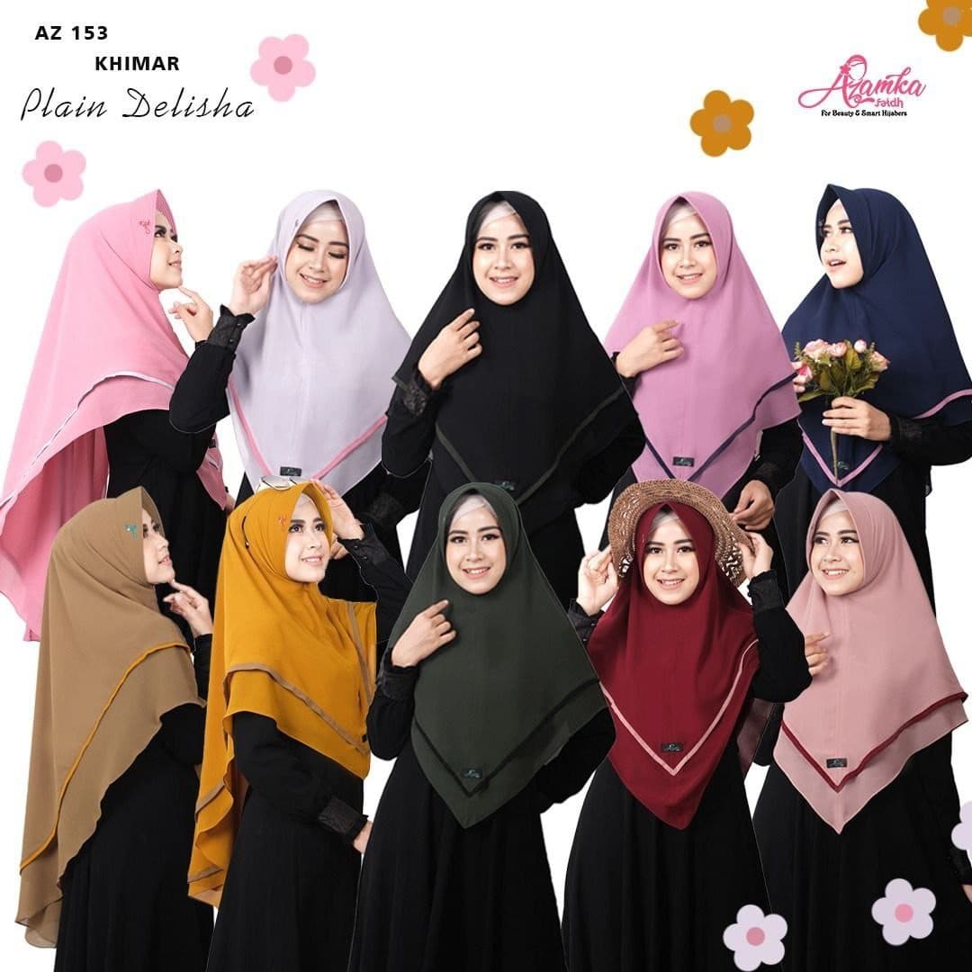 Jilbab Dewasa Plain Delisha By Azamka