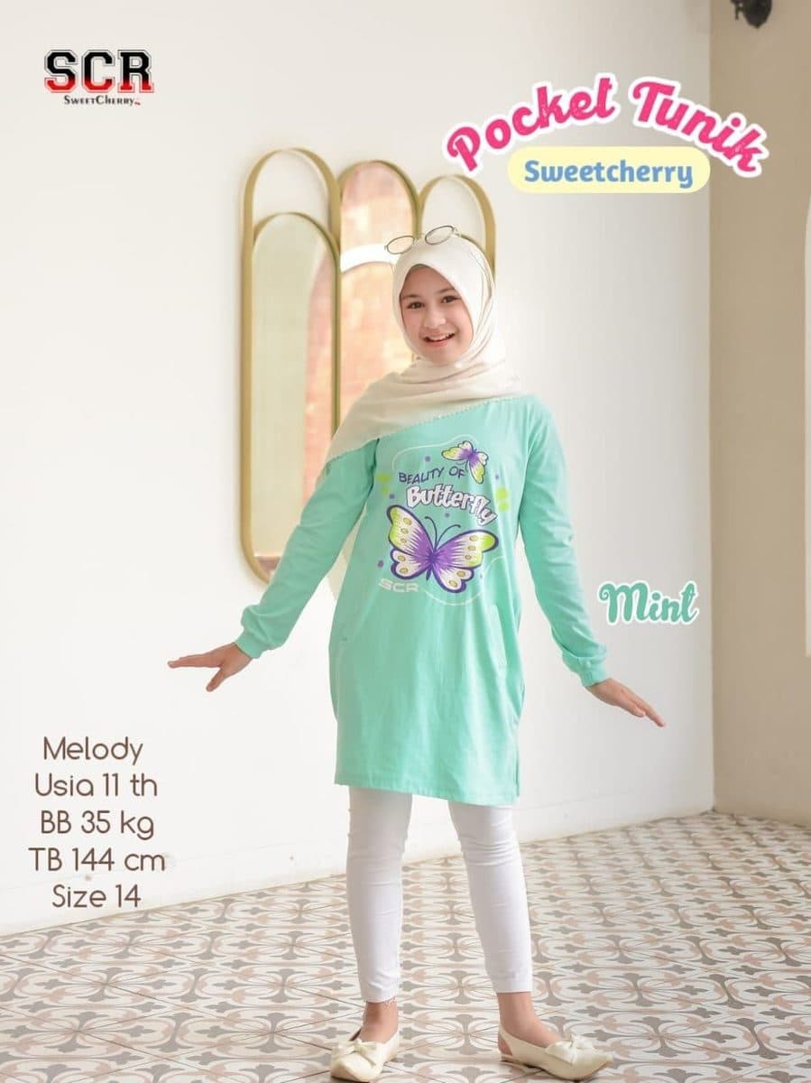Tunik Anak Sweetcherry Pocket Tunik