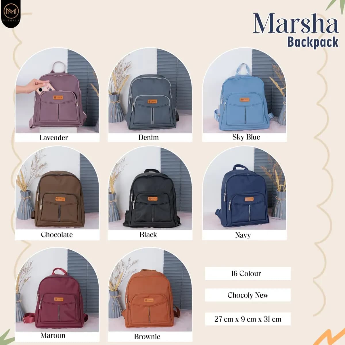 SALSABILA BAG, POUCH FAJRINA, SHIREEN BAG, MARSHA BACKPACK