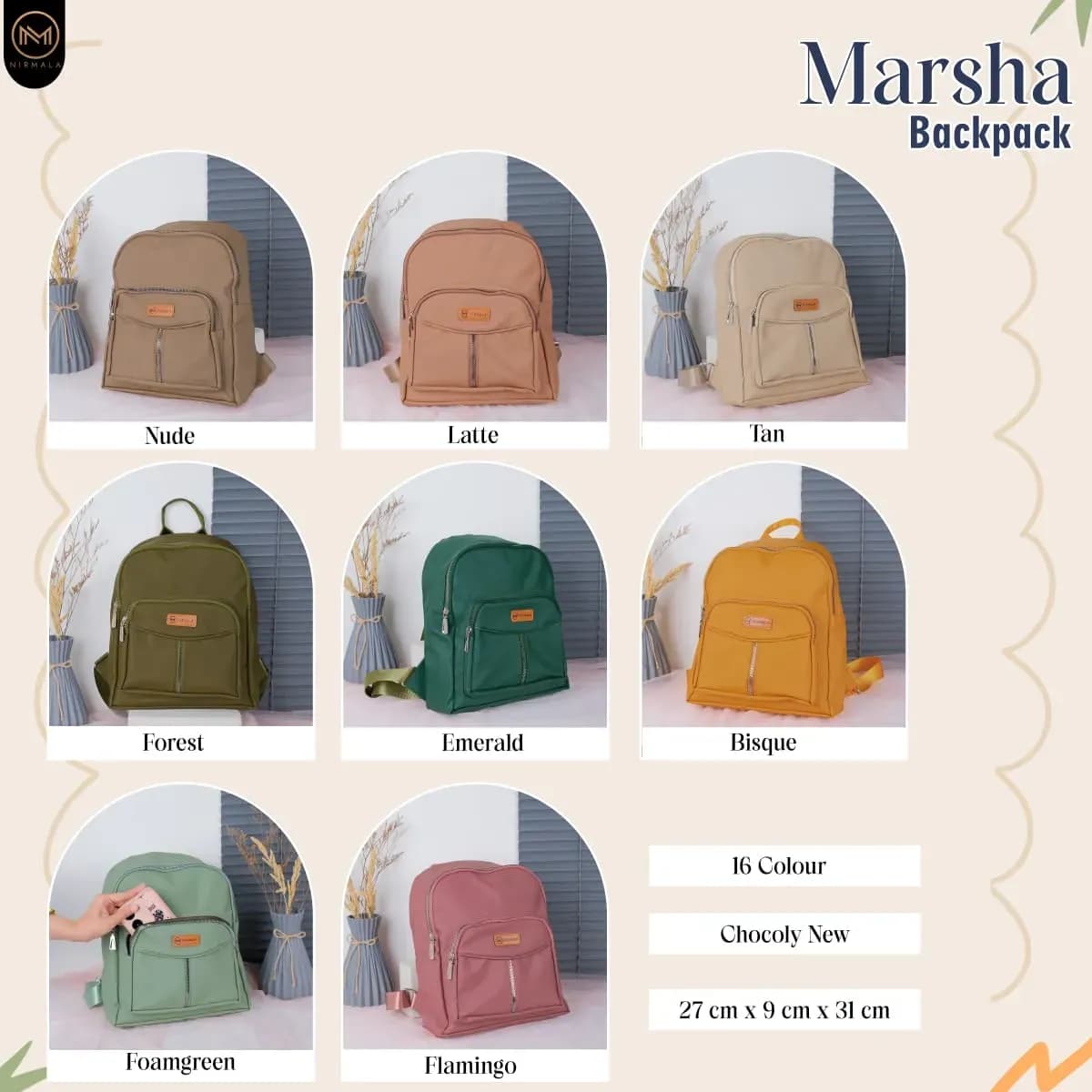 SALSABILA BAG, POUCH FAJRINA, SHIREEN BAG, MARSHA BACKPACK