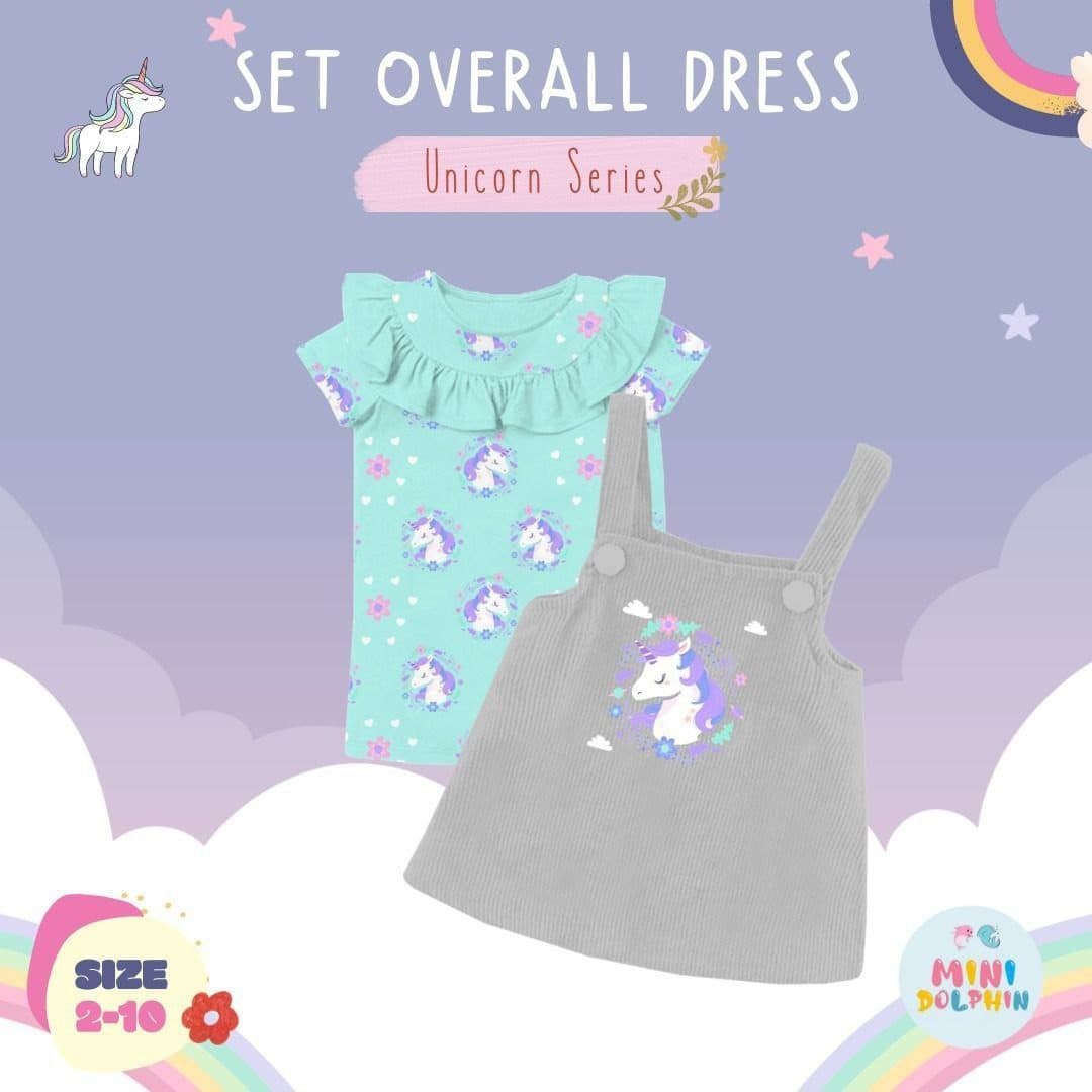 Setelan Overal Dress Unicorn By Minidolpin