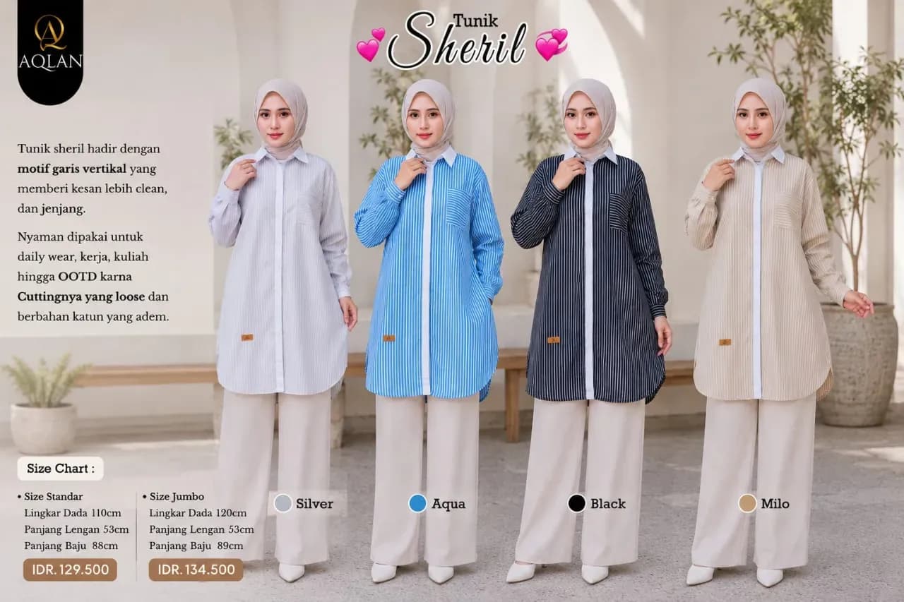 TUNIK SHERIL, CARDIGAN DIAN