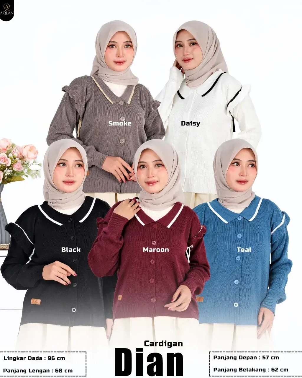 TUNIK SHERIL, CARDIGAN DIAN